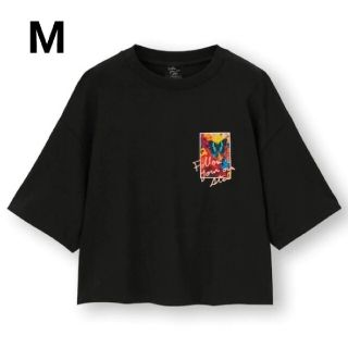 ジーユー(GU)のGU 　蜷川実花　クロップドグラフィックT(Tシャツ(半袖/袖なし))