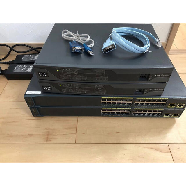 【CCNA、CCNP】2台セットCisco892J、L2スイッチ2960