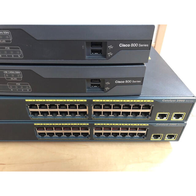 CCNA、CCNP】4台セットCisco892J、Catalyst2960 CCNA、CCNP】4台セットCisco892J、Catalyst2960