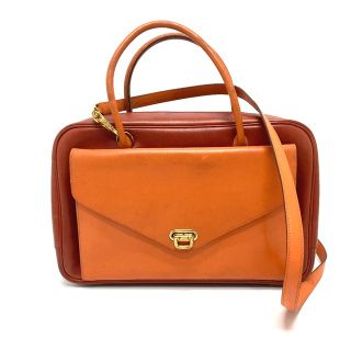 エルメス(Hermes)のエルメス HERMES ロレーヌ 2WAY ショルダーバッグ ハンドバッグ ヴォースイフト F□刻 オレンジ系(ハンドバッグ)