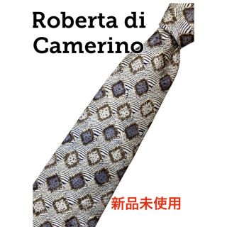 ロベルタディカメリーノ(ROBERTA DI CAMERINO)のロベルタディカメリーノ ネクタイ ワイド タイ  rc RC グレー ストライプ(ネクタイ)