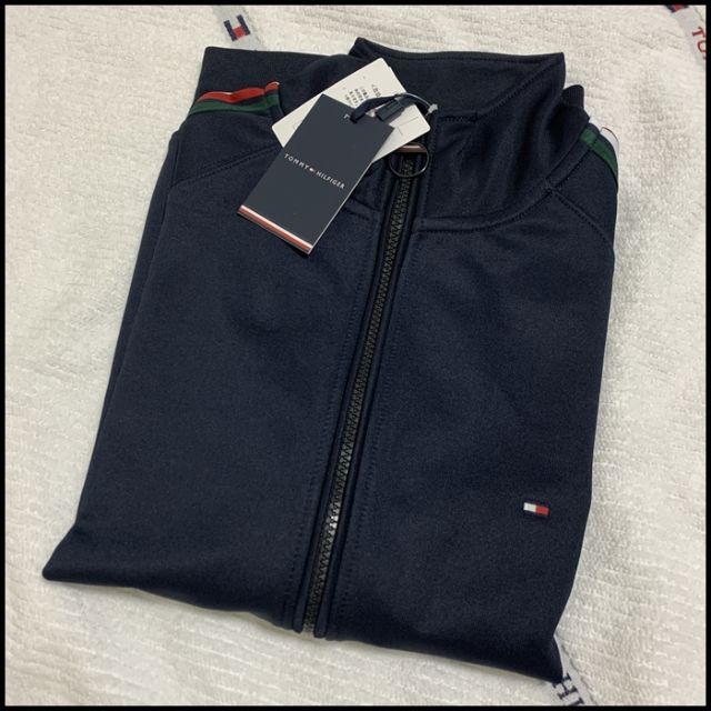 TOMMY HILFIGER(トミーヒルフィガー)のTH MONOGRAM ZIP THROUGH ネイビー Lサイズ メンズのトップス(スウェット)の商品写真