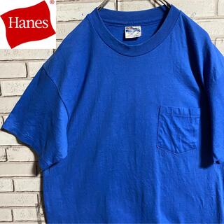 ヘインズ(Hanes)の90s 古着 ヴィンテージ ヘインズ USA製 シングルステッチ ポケットT(Tシャツ/カットソー(半袖/袖なし))