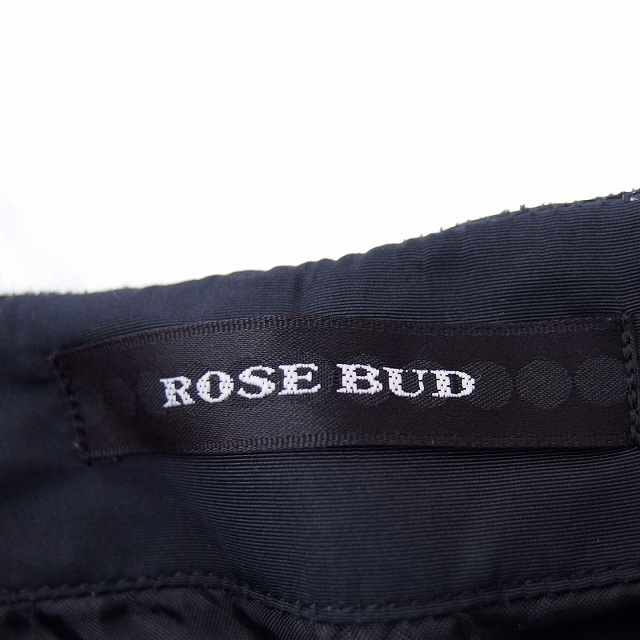 ROSE BUD(ローズバッド)のローズバッド ROSE BUD フレア スカート ミニ 無地 シンプル 1 黒 レディースのスカート(ミニスカート)の商品写真