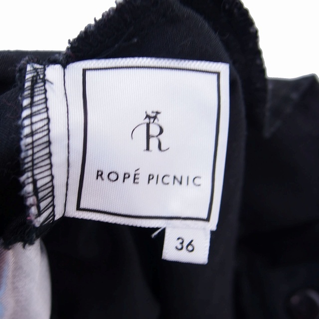 Rope' Picnic(ロペピクニック)のロペピクニック パンツ スラックス クロップド コットン シンプル36 ブラック レディースのパンツ(その他)の商品写真