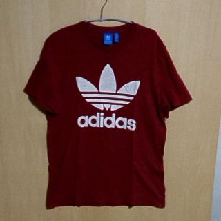 アディダス(adidas)のアディダス Mサイズ 濃赤 Tシャツ(Tシャツ/カットソー(半袖/袖なし))