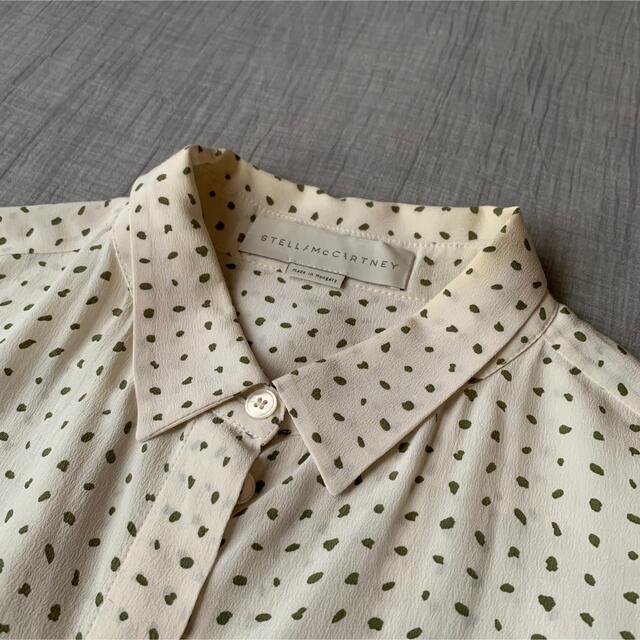 STELLA McCARTNEY ドット柄 シルクシャツ ステラマッカートニー