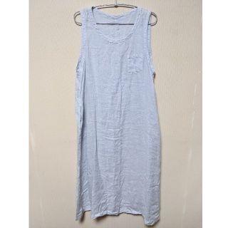 ネストローブ(nest Robe)のnest Robe　ノースリーブワンピース　薄水色(ひざ丈ワンピース)