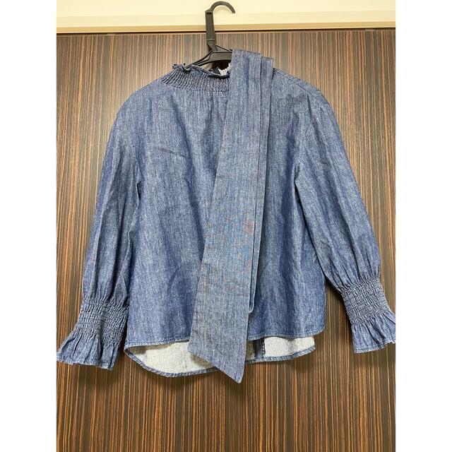 値下げ不可 セブンテン seventen デニム素材ブラウス シャツの