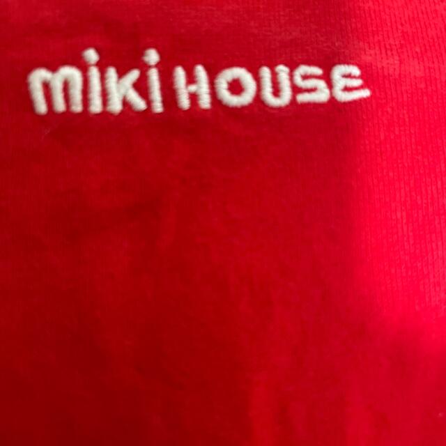 mikihouse(ミキハウス)のミキハウス　半袖ロンパース　赤×紺　80 キッズ/ベビー/マタニティのベビー服(~85cm)(ロンパース)の商品写真