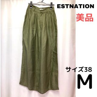 エストネーション(ESTNATION)の【美品】エストネーション　ワイドパンツ　カーキ　Mサイズ(その他)