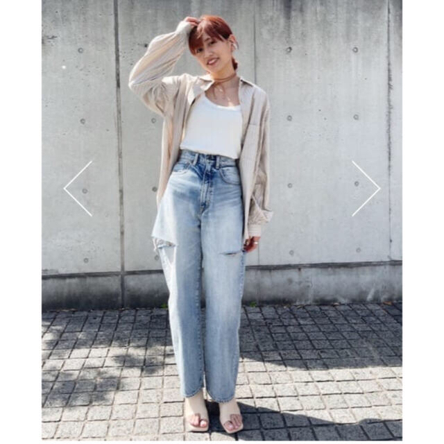 moussy THIGH SLIT LOOSE STRAIGHT 23インチ