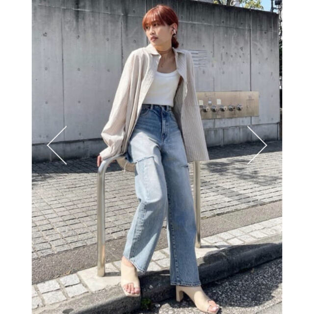 MOUSSY  マウジーTHIGH SLIT LOOSE STRAIGHT 25