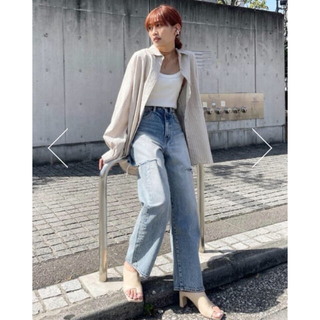 moussy - MOUSSY THIGH SLIT LOOSE STRAIGHTの通販 by n&k 