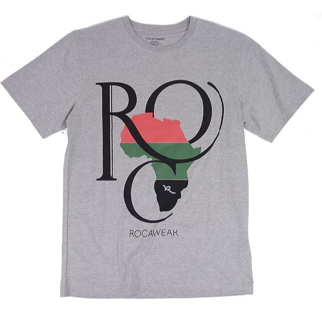 Rocawear(ロカウェア)のROCA WEAR ロカウェア アフリカロゴ 半袖 Tシャツ グレー L メンズのトップス(Tシャツ/カットソー(半袖/袖なし))の商品写真