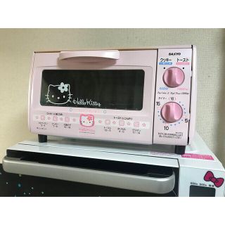SANYO - 🇺🇦SANRIO キティちゃんオーブントースターピンク💖の SANYO - 🇺🇦SANRIO キティちゃんオーブントースターピンク💖の