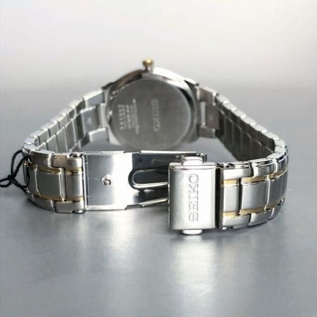 【新品】ダイヤ飾り セイコー SEIKO ツートーン ソーラー レディース腕時計