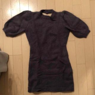 ロザリームーン(Rosary moon)のback open knit onepiece(ミニワンピース)