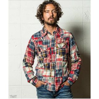 ティーエムティー(TMT)のTMT VINTAGE NELCHECK PATCHWORK SHIRTS(シャツ)