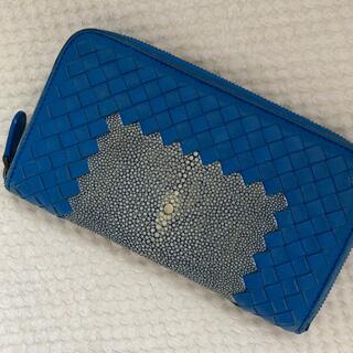 ボッテガ(Bottega Veneta) 財布(レディース)（ブルー・ネイビー/青色系 