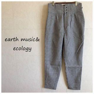 アースミュージックアンドエコロジー(earth music & ecology)のearth music&ecology 千鳥柄パンツ(カジュアルパンツ)