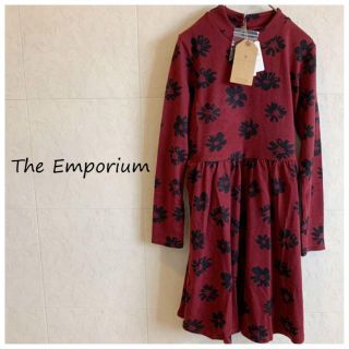 ジエンポリアム(THE EMPORIUM)の新品★The Emporium ワインレッド　花柄ワンピース　ワールド(ひざ丈ワンピース)