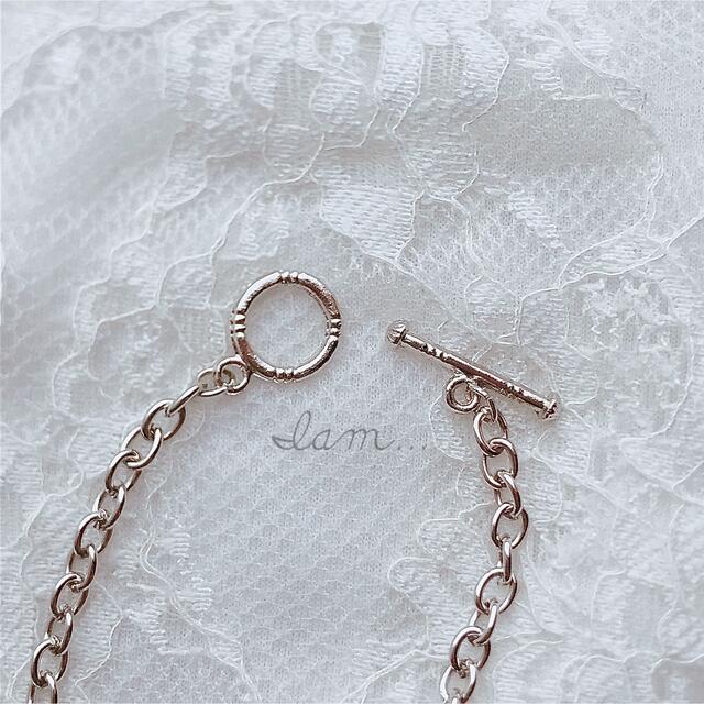 silver charm bracelet ハンドメイドのアクセサリー(ブレスレット/バングル)の商品写真