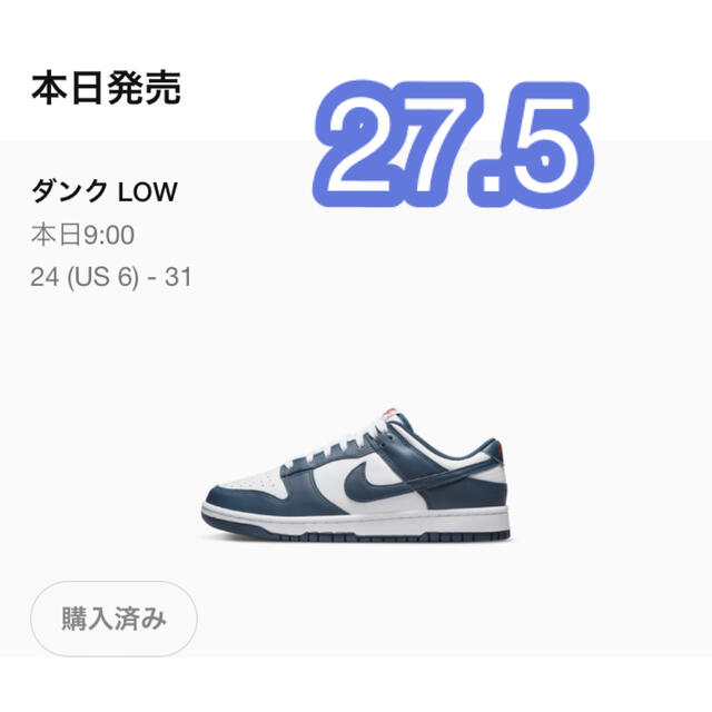 NIKE Dunk Low "Valerian Blue" 27.5cm