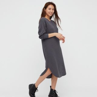 ユニクロ(UNIQLO)の【専用ページ】UNIQLO💗ワッフルクルーネックワンピース(ロングワンピース/マキシワンピース)