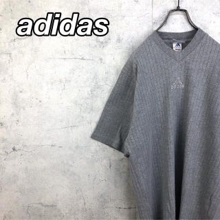 アディダス(adidas)の希少 90s アディダス ニットTシャツ 刺繍ロゴ パフォーマンスロゴ 美品(Tシャツ/カットソー(半袖/袖なし))