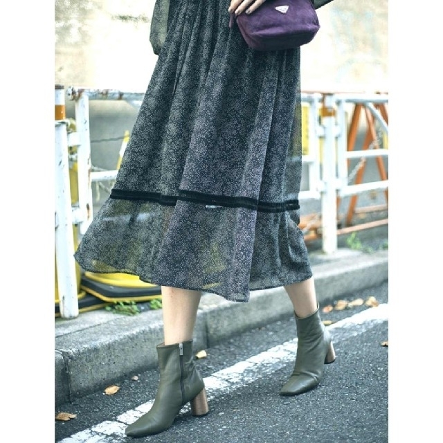 Ameri【未使用品】ヴィンテージフラワー　シフォン　ドレス　ワンピース 8