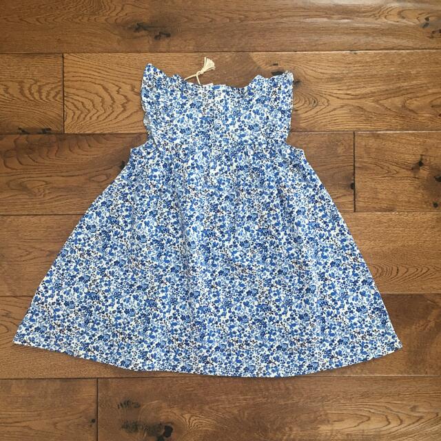 NEXT(ネクスト)の新品♡next♡袖フリルワンピース　小花柄　青　80 キッズ/ベビー/マタニティのベビー服(~85cm)(ワンピース)の商品写真