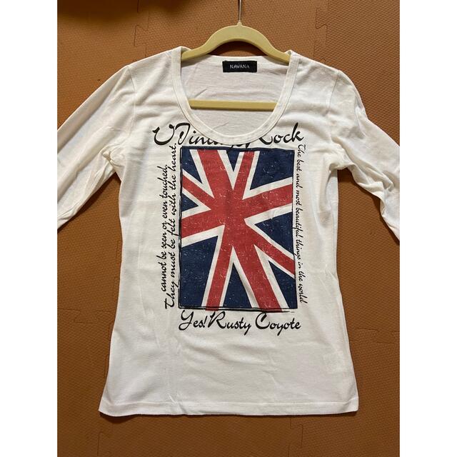 NAVANA(ナバーナ)の長袖Tシャツ  イギリス国旗プリント　NAVANA レディースのトップス(カットソー(長袖/七分))の商品写真