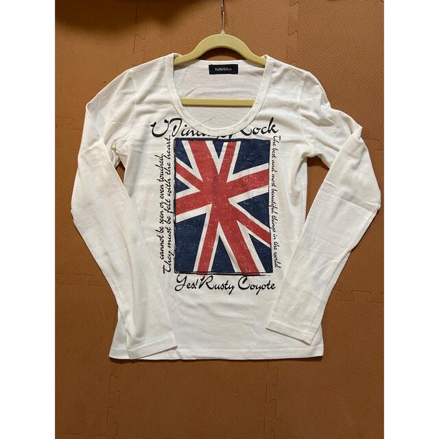 NAVANA(ナバーナ)の長袖Tシャツ  イギリス国旗プリント　NAVANA レディースのトップス(カットソー(長袖/七分))の商品写真