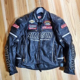 シンプソン(SIMPSON)の【美品】シンプソン(SIMPSON) バイク用レザージャケット  Lサイズ(ライダースジャケット)