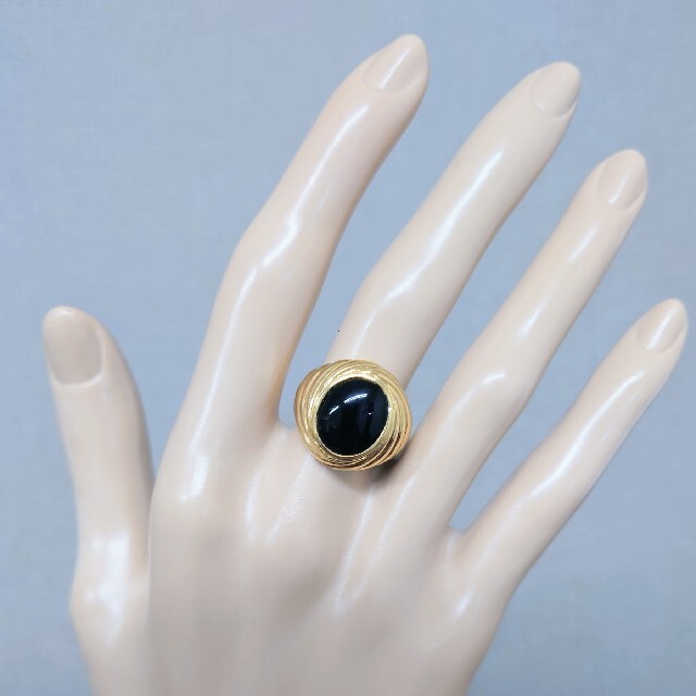 豪華 値下げします!K18オニキスリング78,000→73,000 リング(指輪