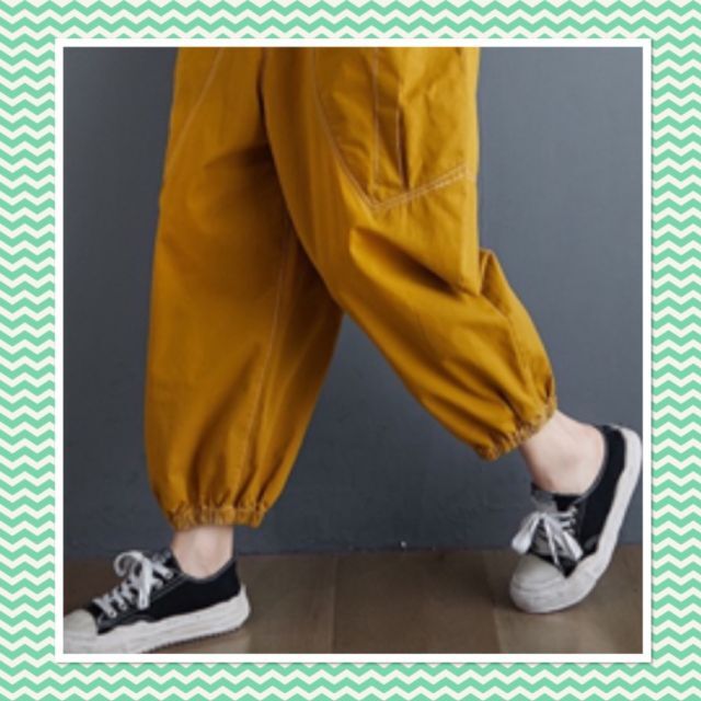 サロペット オーバーオール オールインワン ボトムス パンツ 黄色 イエロー M レディースのパンツ(オールインワン)の商品写真