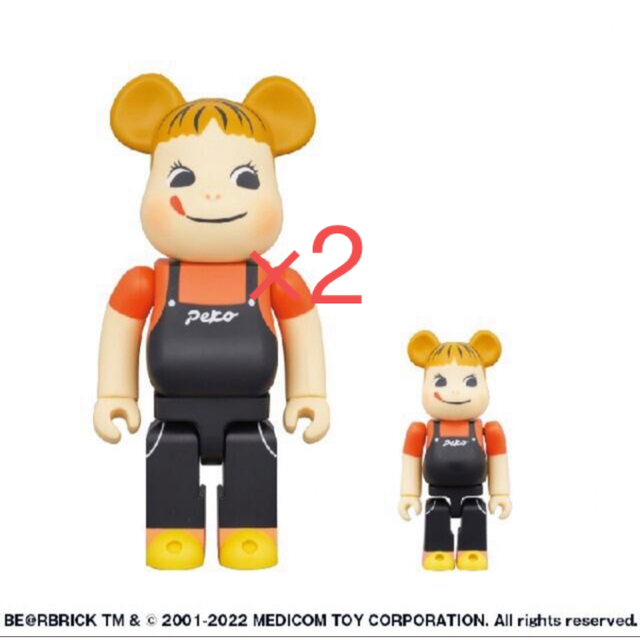 MEDICOM TOY(メディコムトイ)のBE@RBRICK ペコちゃん コーヒーミルキー 100% & 400%×2 エンタメ/ホビーのフィギュア(その他)の商品写真