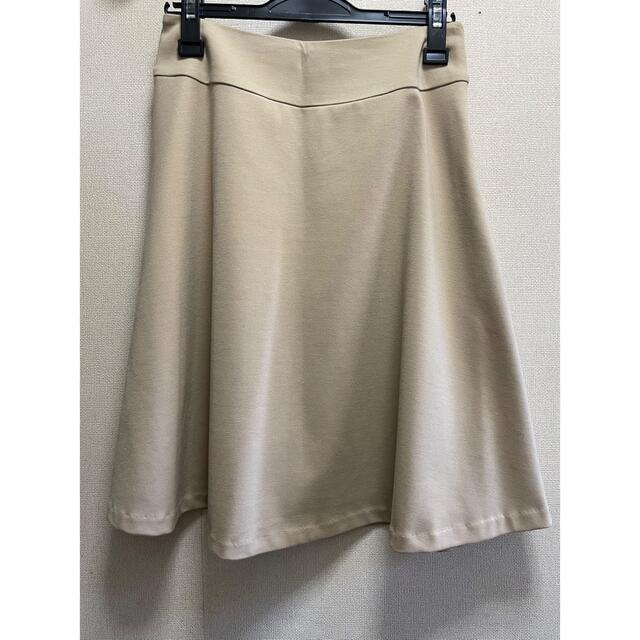 フレアスカート ベージュ レディースのスカート(ひざ丈スカート)の商品写真
