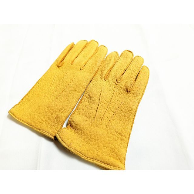 新品 イエローペッカリー 英国製 Morley レザーグローブ 9.5