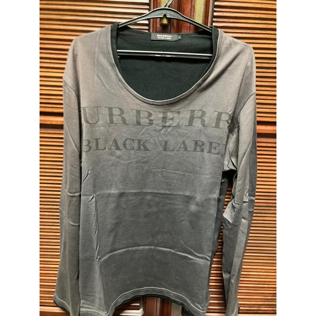BURBERRY BLACK LABEL(バーバリーブラックレーベル)のバーバリーブラックレーベル ロンT 長袖　グレー メンズのトップス(Tシャツ/カットソー(七分/長袖))の商品写真