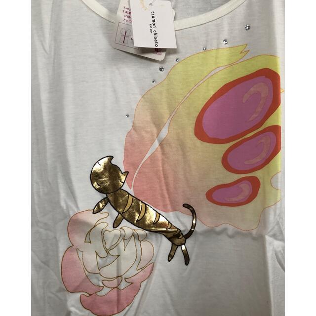 TSUMORI CHISATO(ツモリチサト)の新品　ツモリチサト　ゴールド猫　蝶　薔薇　ワコール レディースのトップス(シャツ/ブラウス(半袖/袖なし))の商品写真