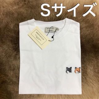 メゾンキツネ(MAISON KITSUNE')の◇メゾンキツネ◇ tシャツ ダブルヘッド　S ホワイト　[即日発送](Tシャツ/カットソー(七分/長袖))