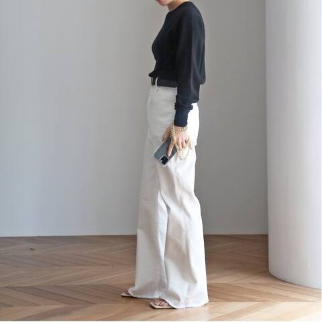 DeuxiemeClasse.Baggy デニム.ホワイト.36 DeuxiemeClasse.Baggy デニム.ホワイト.36