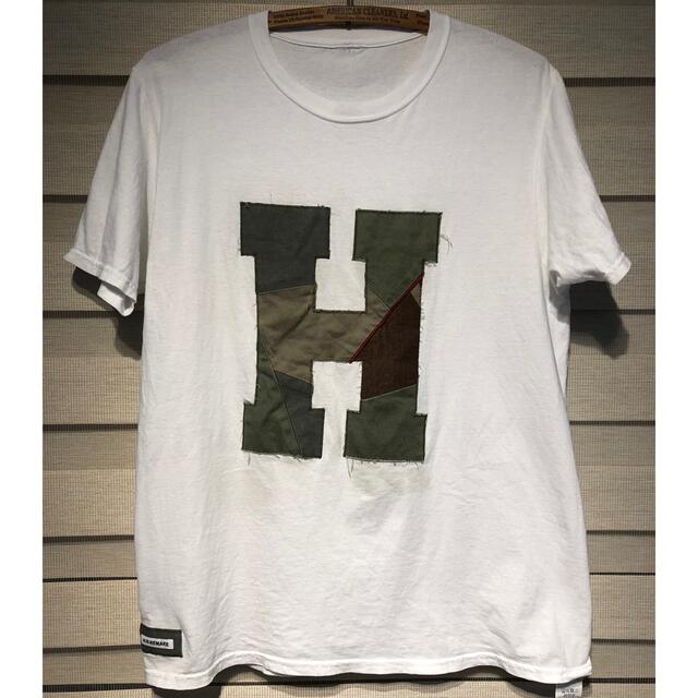 HOLLYWOOD RANCH MARKET(ハリウッドランチマーケット)のハリウッドランチマーケット　Tシャツ　H.R.REMAKE　3　白　ホワイト メンズのトップス(Tシャツ/カットソー(半袖/袖なし))の商品写真