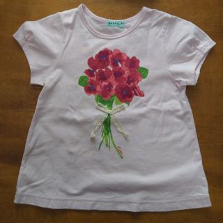 ハッカキッズ(hakka kids)のセール　130　hakka kids　ピンク花束プリントTシャツ(Tシャツ/カットソー)