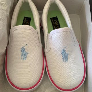 ポロラルフローレン(POLO RALPH LAUREN)のラルフローレン　スリッポン　白　14cm(スリッポン)