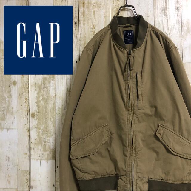 【オススメ】GAP ギャップ MA-1 コットン フライトジャケット ベージュ