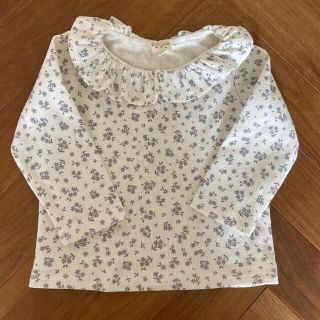 シマムラ(しまむら)のしまむら  花柄 襟 フリル 長袖 カットソー  90(Tシャツ/カットソー)