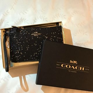 コーチ(COACH)の新品★コーチ ポーチ ラメ キラキラ クリスマス プレゼント(ポーチ)